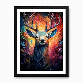 Deer Painting 1 Art Print