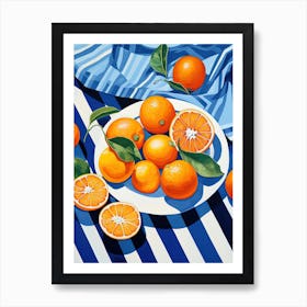 Oranges Fruit Summer Illustration 1 Art Print