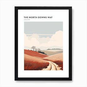 The North Downs Way England 1 Hiking Trail Landscape Poster Art Print