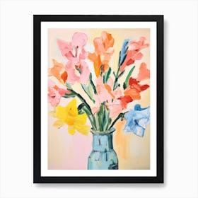 Flower Painting Fauvist Style Gladiolus 2 Art Print