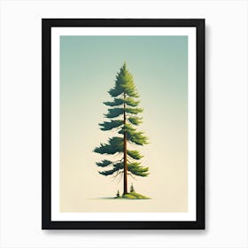 Minimal Pine Tree 2 Art Print