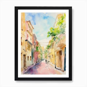 Taranto, Italy Watercolour Streets 2 Art Print