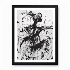 Dancer In Black And White Art Print