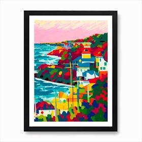 Wrightsville Beach, North Carolina Hockney Style Art Print