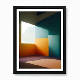 Harmonies of Light and Form: Digital Minimalist Abstract Art Art Print