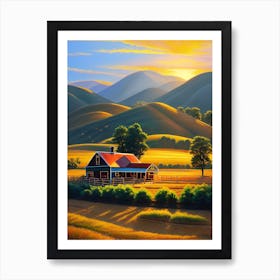 Barn In The Countryside 2 Art Print