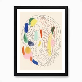 Enigma Line Art Abstract 10 Art Print