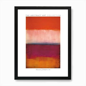 Orange And Red Abstract Painting 5 Exhibition Poster Art Print