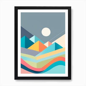 Abstract Landscape MINIMALITIC VECTOR ART Art Print