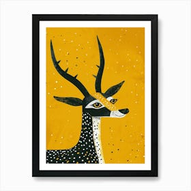 Yellow Gazelle 1 Art Print