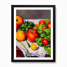 Spinach Cezanne Style vegetable Art Print