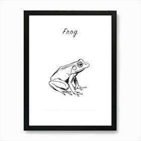 B&W Frog Poster Art Print
