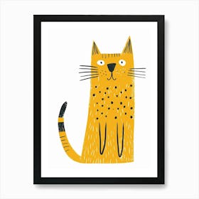 Yellow Cat 4 Art Print