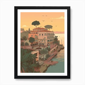 Luanda Angola Travel Illustration 4 Art Print