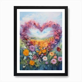 Daisy In Heart Formation 4 Art Print