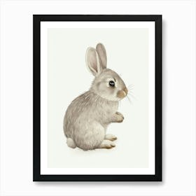 Chinchilla Rabbit Kids Illustration 1 Art Print
