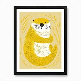 Yellow Sea Otter 4 Art Print