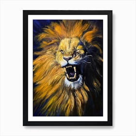 Lion Furious Art Print