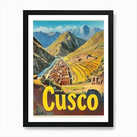 Aihrgdesign A Mid Century Modern Travel Poster For Cusco Show 0baaad06 6307 44e6 A04e 147930b6cce7 0 Art Print