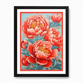 Good Luck Peonies Art Print