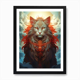 Cat Of The Gods 1 Art Print