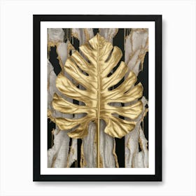 Gold Leaf 1 Art Print