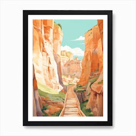 El Caminito Del Rey Spain 1 Hike Illustration Art Print