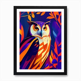 Owl Pop Matisse Bird Art Print