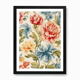 Floral Wallpaper 193 Art Print