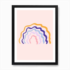 Wavy Rainbow Art Print