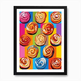 Pop Art Inspired Viennese Swirl 1 Art Print