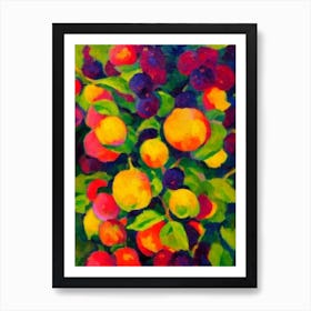Marionberry Fruit Vibrant Matisse Inspired Painting Fruit Art Print