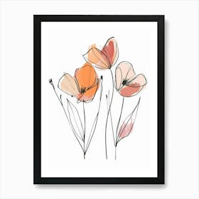 Watercolor Flowers 57 Art Print