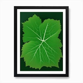 Thimbleberry Leaf Vibrant Inspired 3 Art Print