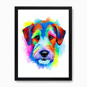 Lakeland Terrier Rainbow Oil Painting Dog Art Print