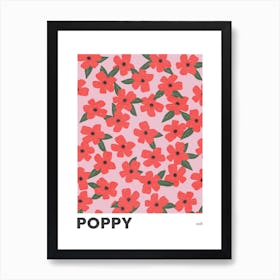 Poppy  August Birth Flower Art Print