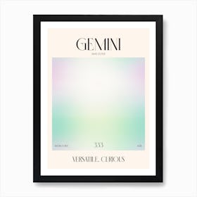 Gemini 2 Zodiac Sign Art Print