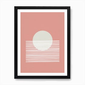 Sunset Abstract Pink Art Print