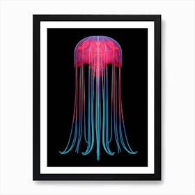 Comb Jellyfish Neon 8 Art Print