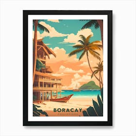 Boracay Philippines Retro Travel Art Print