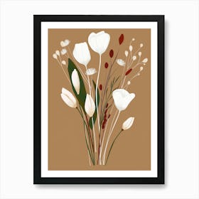 Bouquet Of White Flowers Art Print