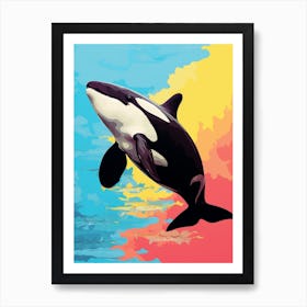 Pop Art Orca Whale 4 Art Print