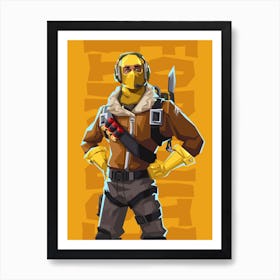 Fortnite Raptor Art Print