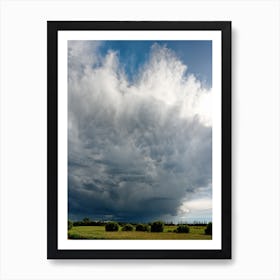 Thunderstorm atmosphere in the Oderbruch Art Print