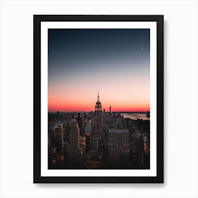 New York Sunset Art Print