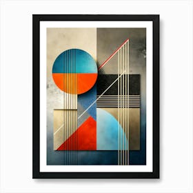 Aesthetic Geometric Abstract 01 Art Print