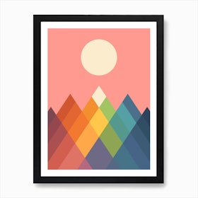 Rainbow Peak  Nursery Art Print