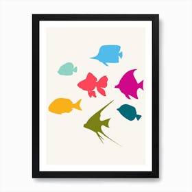 Happy Fish Family Art Print