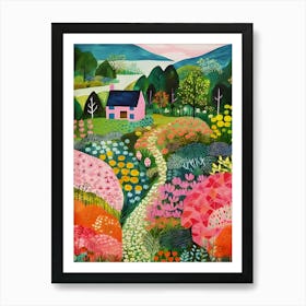 Flower Garden Colorful Art Print