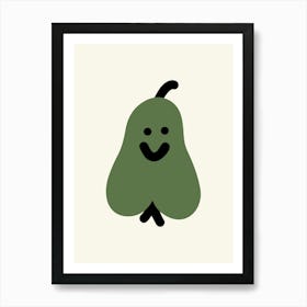 Happy Pear Illustration Art Print Art Print